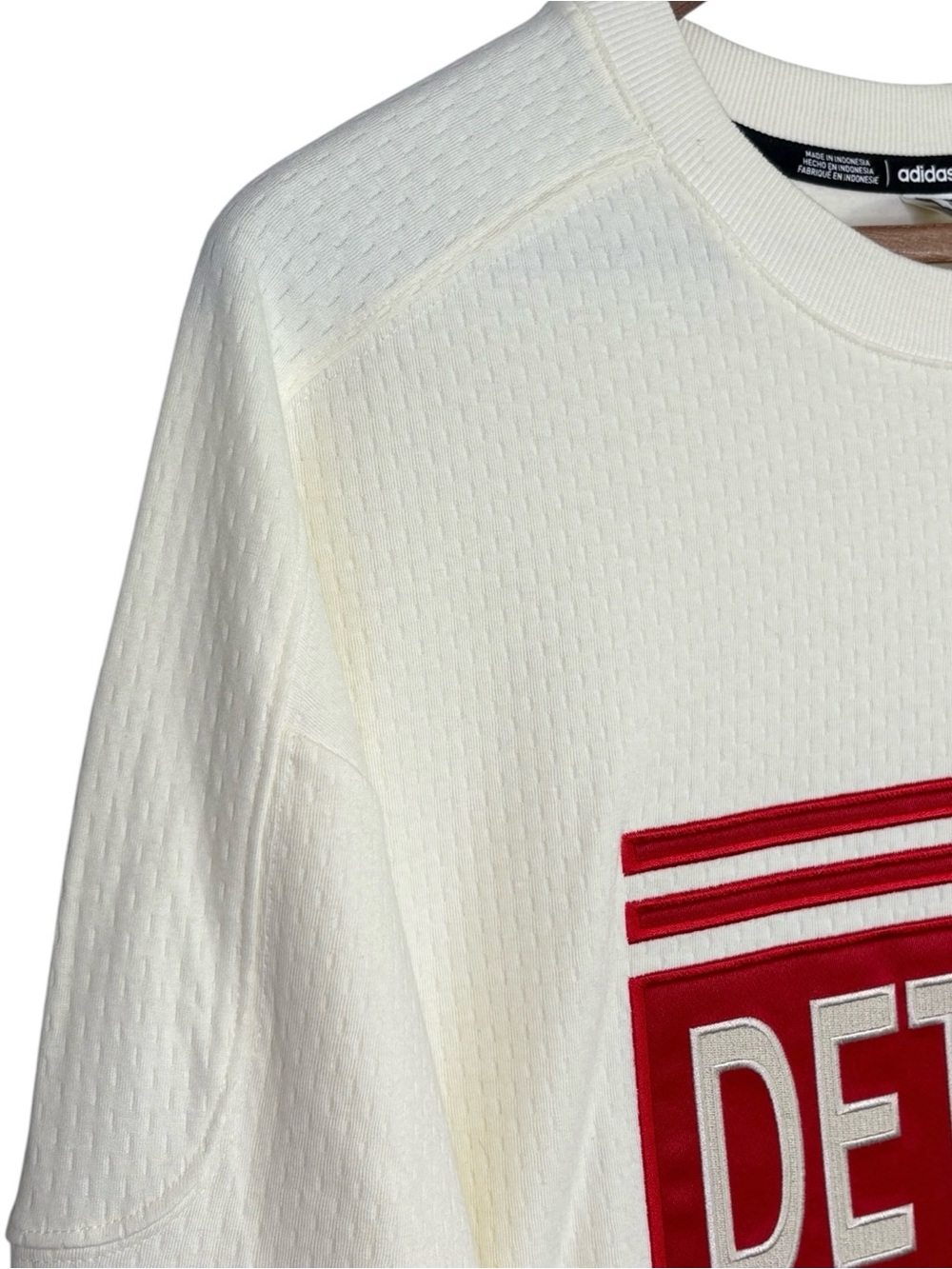 Adidas NHL Detroit Red Wings AEROREADY Sweatshirt Cream Red Size XL - Picture 4 of 15